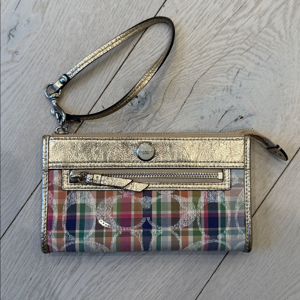 Coach multicolor wristlet